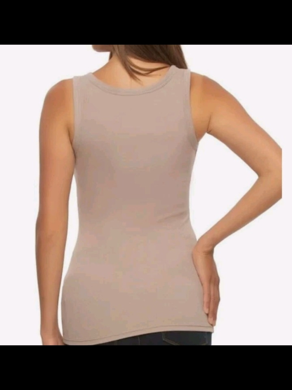 Felina Two Piece Set Ribbed Square-Neck Tank. - Picture 2 of 7